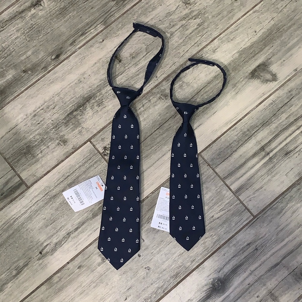 🍍Sailboat Ties set of 2 Gymboree big brother little family holiday photo prop